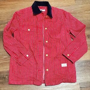 Raulph Lauren red and white striped denim jacket